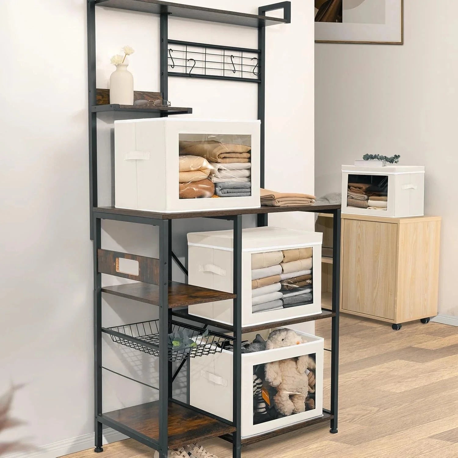 Fabric Storage Bins with Lids, Decorative Storage Boxes, Closet Storage Bins 07FC0E-D4 - KOEEK [5]