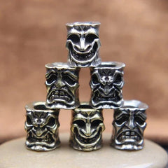 Facial Expressions Smile Angry Sad Face Brass Paracord Bead Lanyard Pendant DIY 07FC0E-D4 - KOEEK [1]
