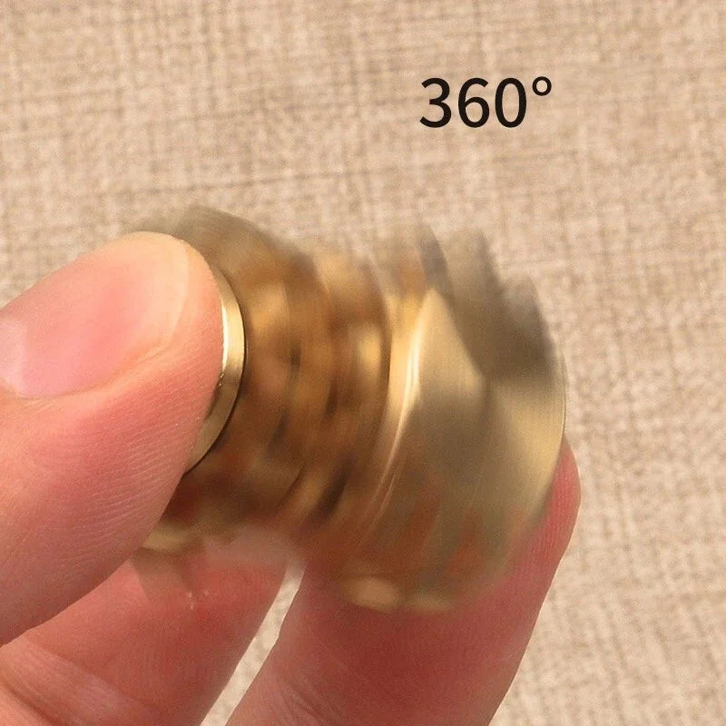 Fidget Spinner Four Gear Cube Brass Gyro Mechanical Fidget Slider EDC Toys Gift 07FC0E-D4 - KOEEK [9]