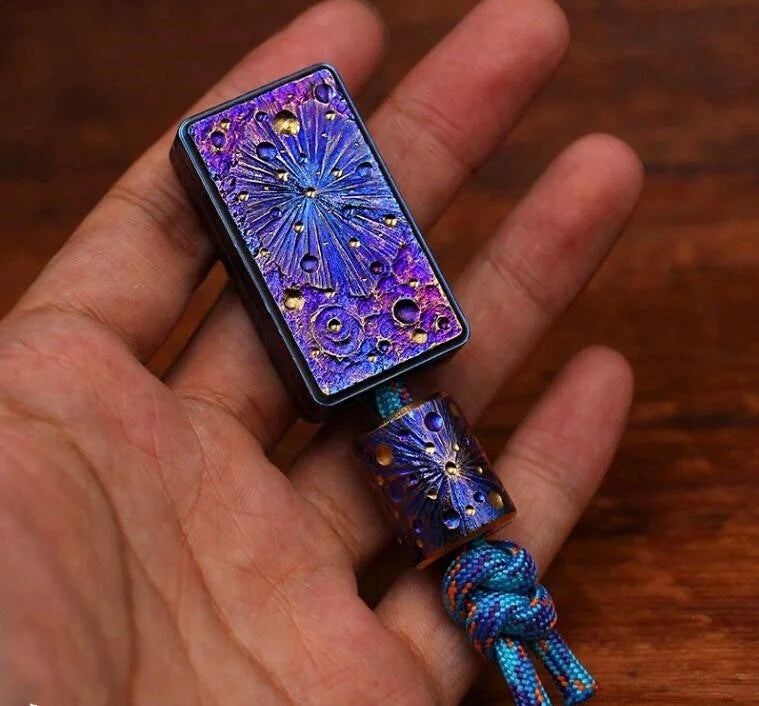 Fine Titanium Fidget Slider EDC Mechanical Fidget Toys Stress Relief Push Slider 07FC0E-D4 - KOEEK [2]