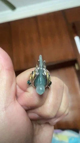 Flying Bird Open Ring Retro Chinese Style Adjustable Finger Ring Gift 07FC0E-D4 - KOEEK [2]