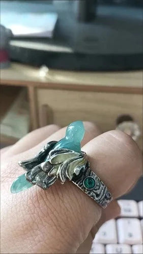 Flying Bird Open Ring Retro Chinese Style Adjustable Finger Ring Gift 07FC0E-D4 - KOEEK [3]