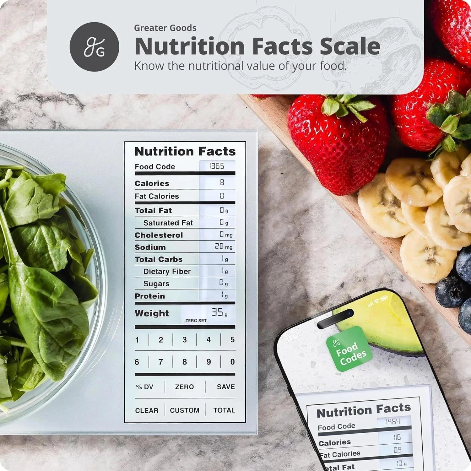 Food Grade Glass, Calorie Counting Scale, Meal Prep Scale, Weight Loss Scale 07FC0E-D4 - KOEEK [9]