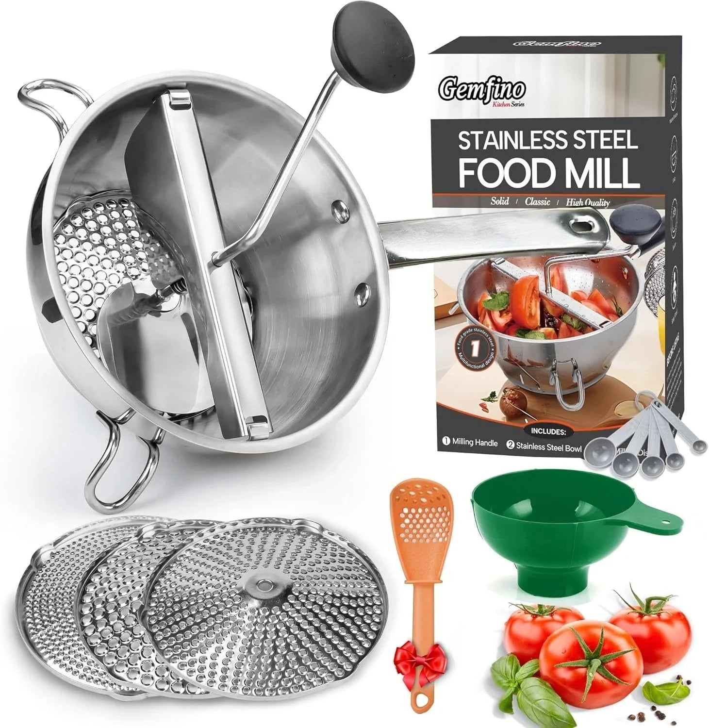Food grinder made of stainless steel, equipped with 3 grinding discs 07FC0E-D4 - KOEEK [8]