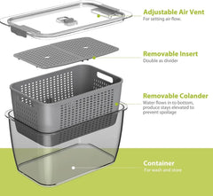 Fresh fruit and vegetable storage container, set of 3 07FC0E-D4 - KOEEK [4]