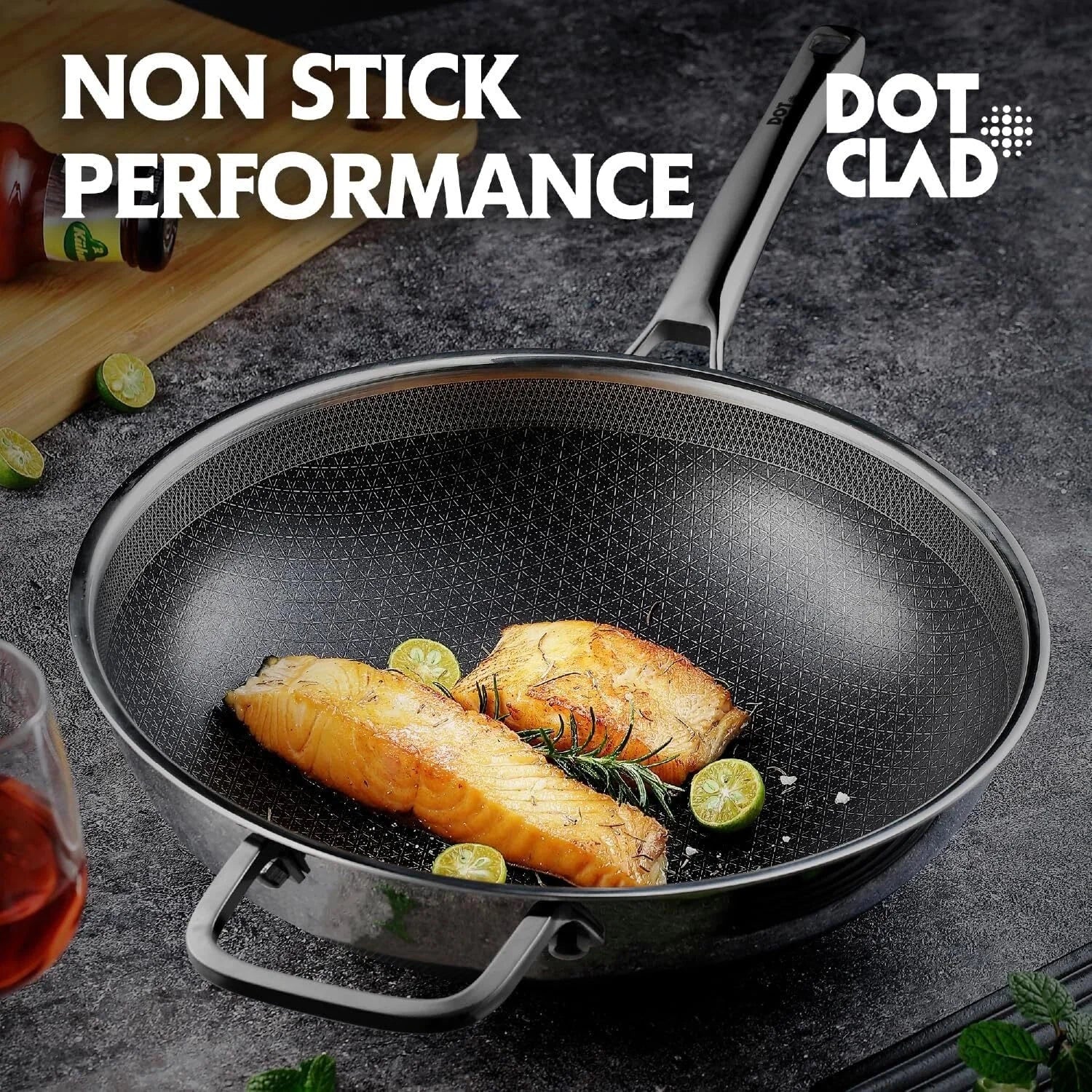 Frying pan, 12-inch frying pan with lid, PFOA-free cookware that 07FC0E-D4 - KOEEK [2]