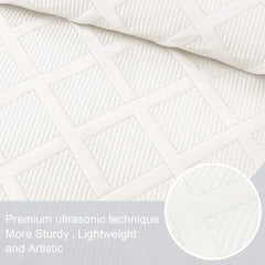 Full Queen Size Quilt Set ，Modern Striped Pattern,3 Pieces Summer Lightweight 07FC0E-D4 - KOEEK [4]