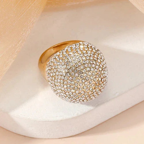 Full Rhinestone Ring Women Sparkling Crystal Band Fashion Jewelry Accessory 07FC0E-D4 - KOEEK [3]