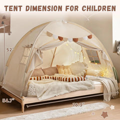 Full Size Bed Canopy Bed Tents Dream Tent on Bed Privacy Space Blackout Sleeping 07FC0E-D4 - KOEEK [2]