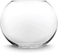 Glass Bubble Vase (H-4.5" W-5.5", Approx. 1/4 Gal.) Small Fish Bowl 07FC0E-D4 - KOEEK [1]