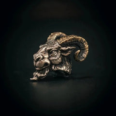 Goat Head Sculpture Bead EDC Pull Keychain Knife Pendant Lanyard Paracord Toys 07FC0E-D4 - KOEEK [4]