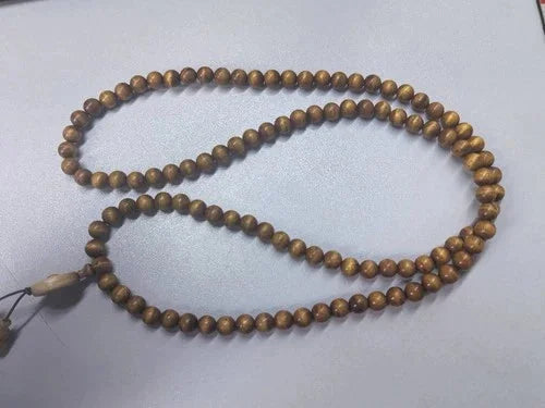 Gold Phoebe Nanmu 108 Beads Bracelet Water Grain 8mm Prayer Beads 07FC0E-D4 - KOEEK [5]