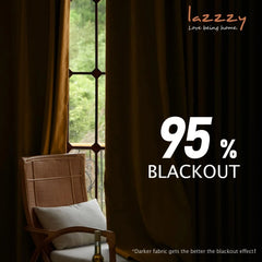 Golden brown blackout velvet curtains Size: 52 inches × 84 inches, golden brown. 07FC0E-D4 - KOEEK [3]