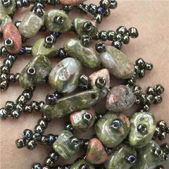 Green Natural Stone Beaded Bracelet Handmade Vintage Style Jewelry For Women 07FC0E-D4 - KOEEK [2]