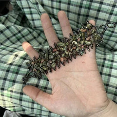 Green Natural Stone Beaded Bracelet Handmade Vintage Style Jewelry For Women 07FC0E-D4 - KOEEK [4]