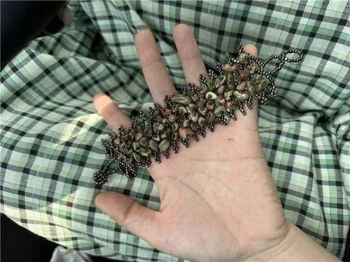 Green Natural Stone Beaded Bracelet Handmade Vintage Style Jewelry For Women 07FC0E-D4 - KOEEK [6]