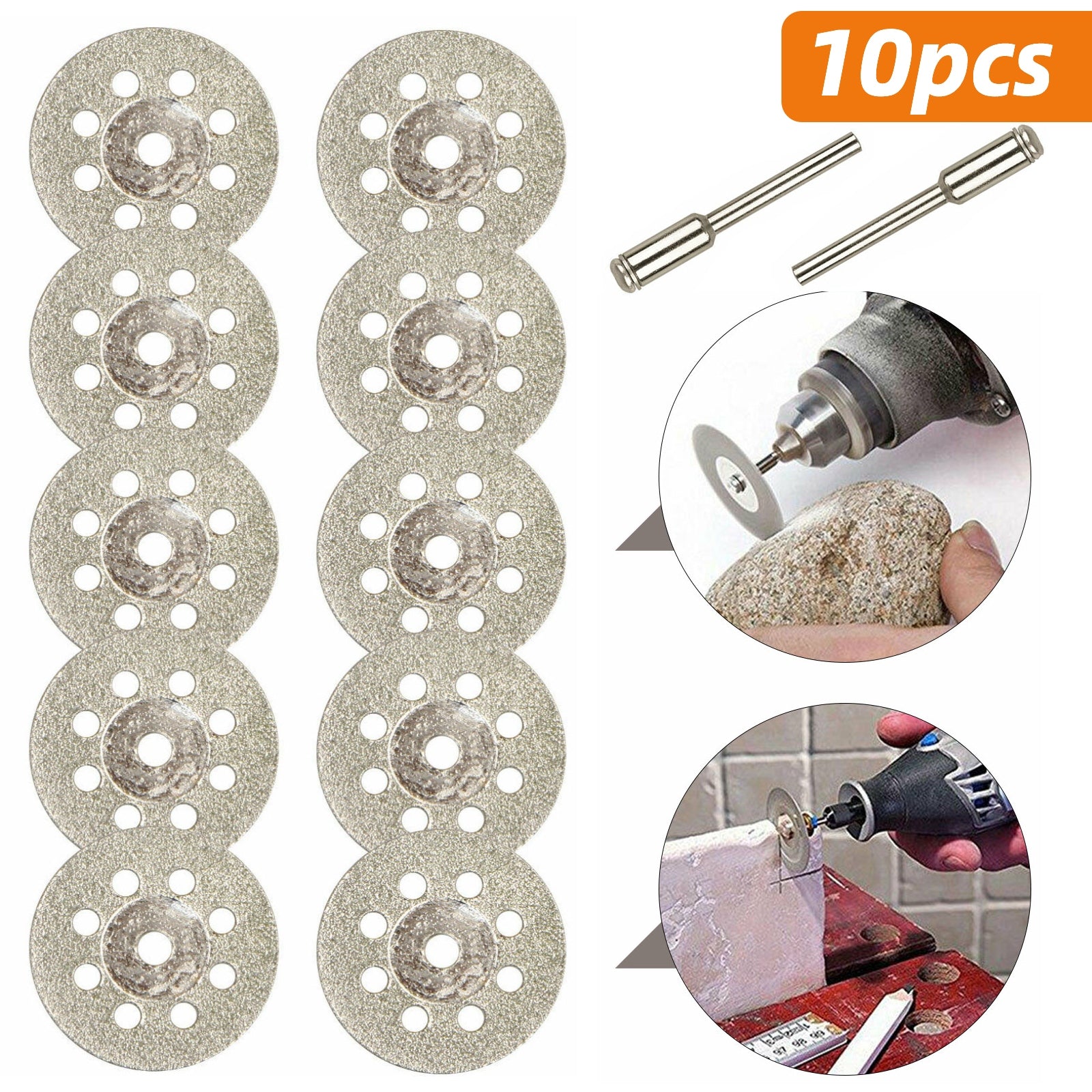 10/60x Diamond Cutting Wheel Saw Blades Cut Off Discs Set for Dremel Rotary Tool koeek - KOEEK