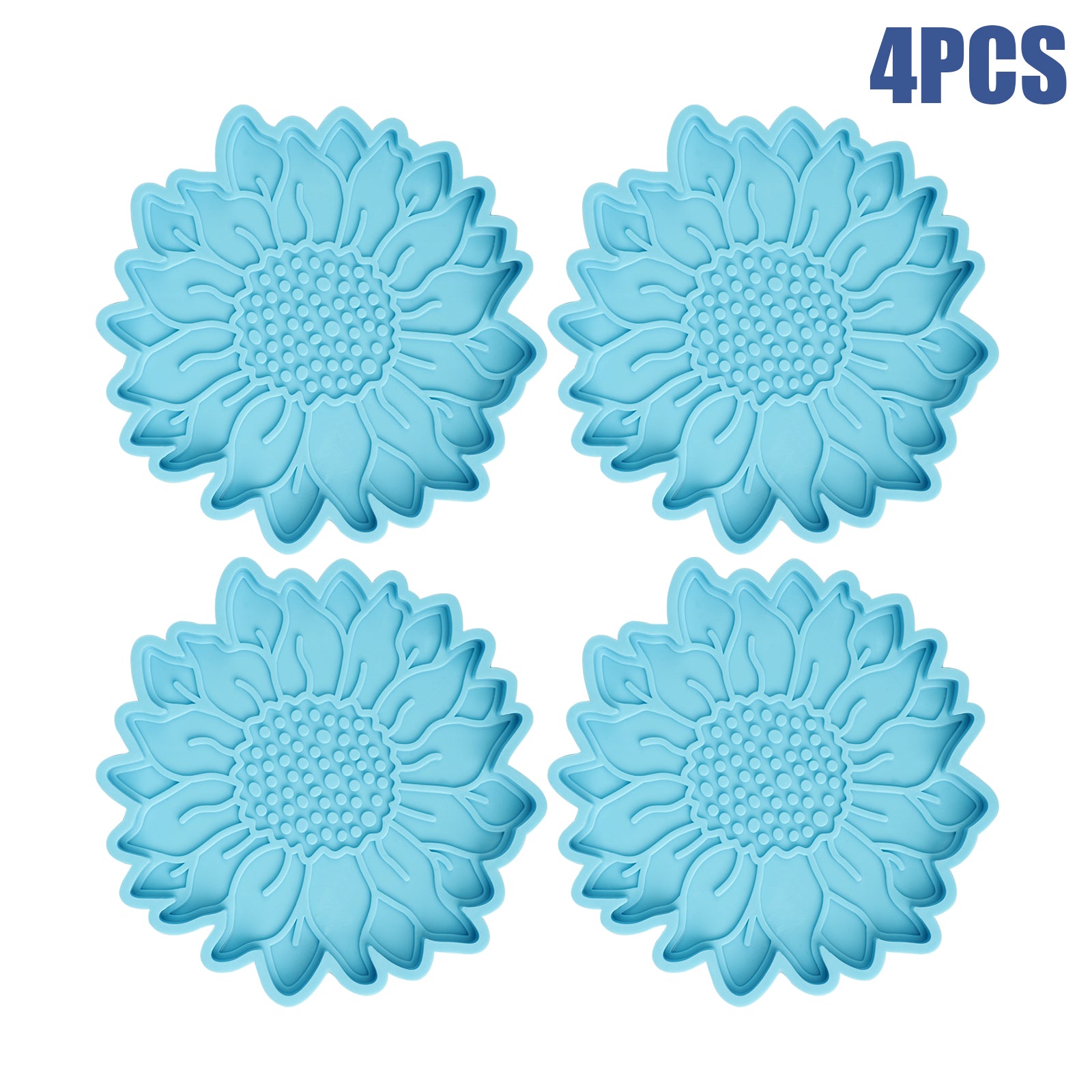 Silicone Sunflower Coaster Resin Mold Epoxy Casting Making Mould DIY Craft Tool koeek - KOEEK