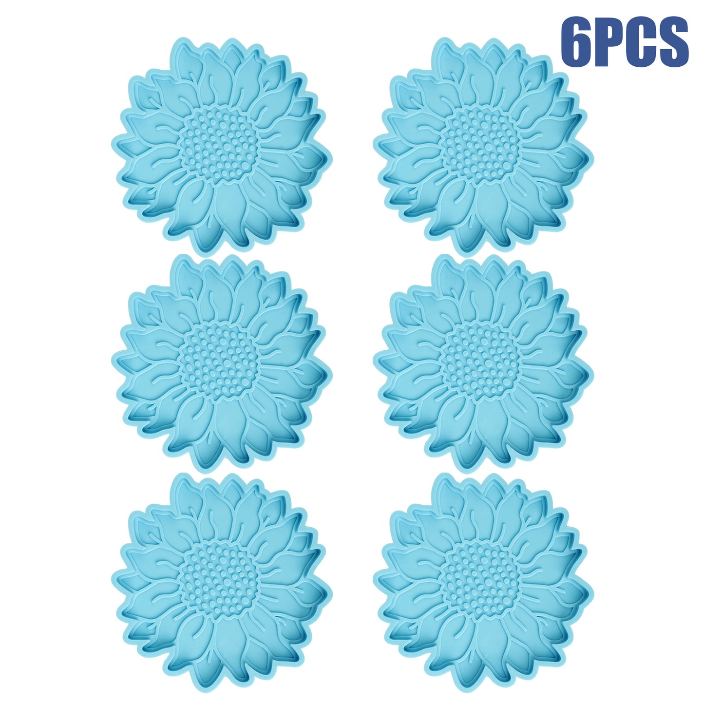 Silicone Sunflower Coaster Resin Mold Epoxy Casting Making Mould DIY Craft Tool koeek - KOEEK