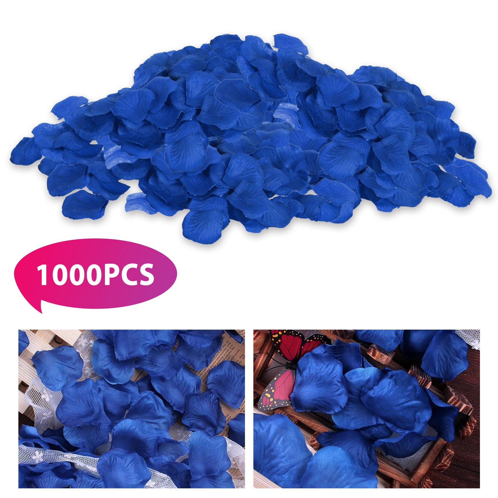 1000PCS Set Artificial Fake Rose Petals Wedding Event Romantic Night Party Decor koeek - KOEEK