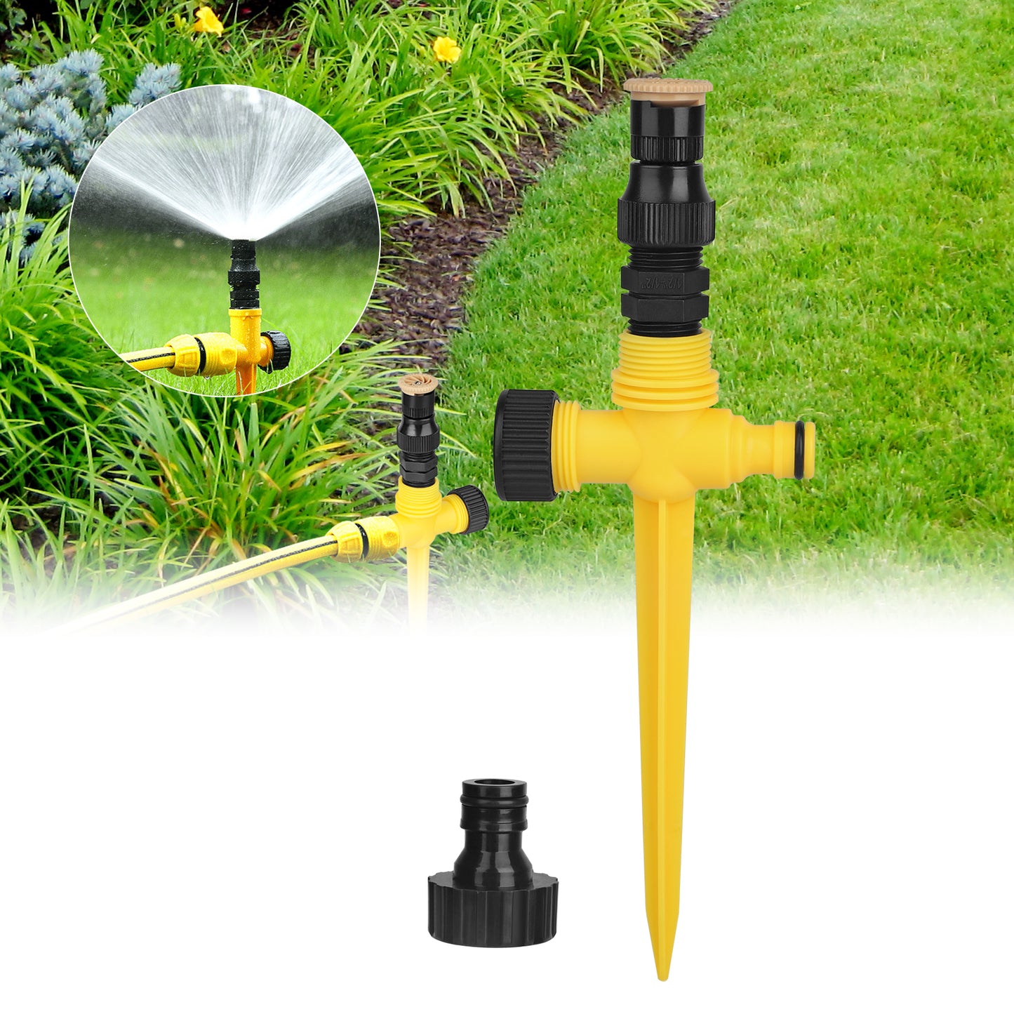 1-4x 360° Garden Lawn Automatic Sprinkler System