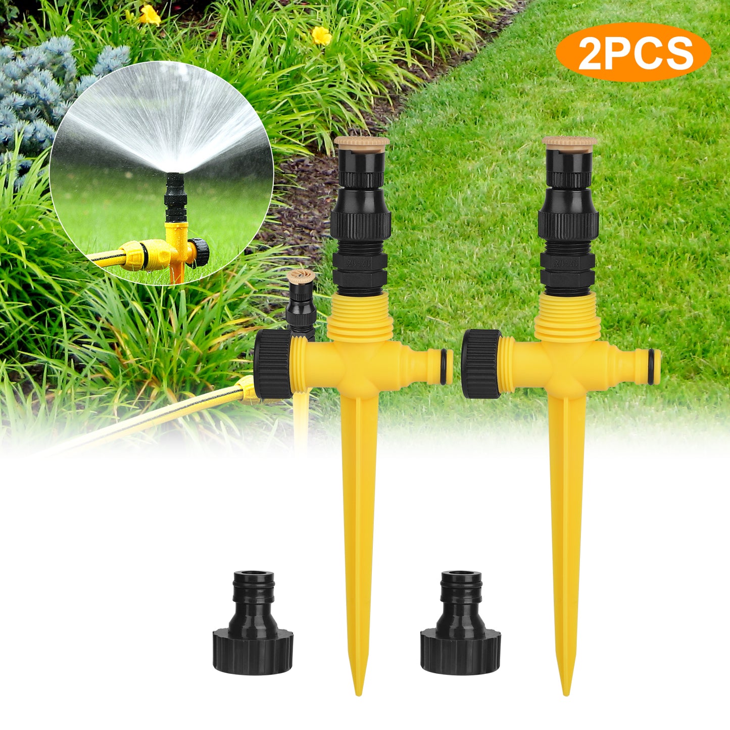 1-4x 360° Garden Lawn Automatic Sprinkler System