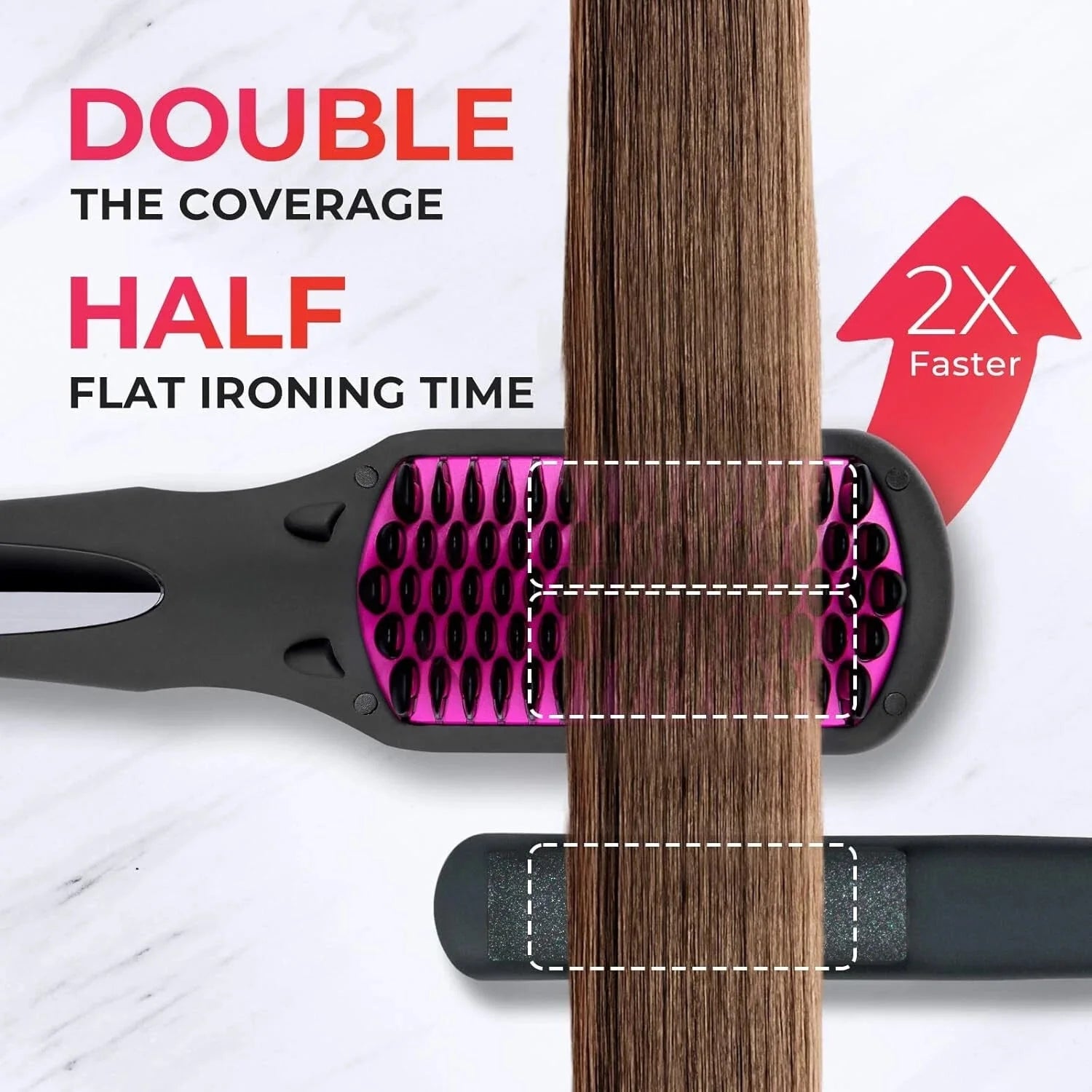 Hair Straightening Brush  Women's One Step Straightener, 16 Temperature Settings 07FC0E-D4 - KOEEK [2]