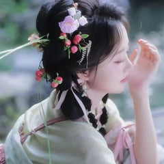 Hairpin U Pin Tang Style Hair Accessory 4pc Set for Hanfu Ancient Chinese 07FC0E-D4 - KOEEK [2]
