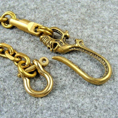 Handmade Solid Brass Bag Wallet Chain Fob Pants Chain Key Chains 50cm 07FC0E-D4 - KOEEK [4]