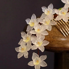 Hanfu Hair Comb Flower Side Clip Updo Hair Accessory Chinese Style Headpiece 07FC0E-D4 - KOEEK [1]