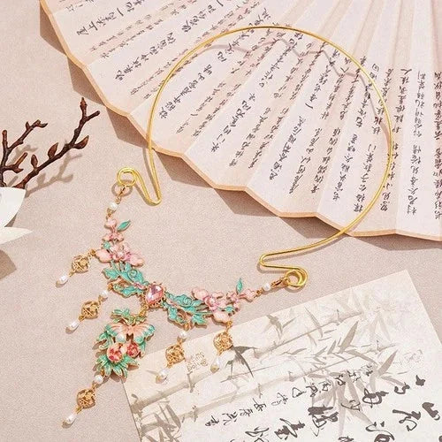 Hanfu Tassel Choker Necklace Chinese Style Yingluo Cheongsam  Year 07FC0E-D4 - KOEEK [1]