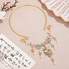 Hanfu Tassel Choker Necklace Chinese Style Yingluo Cheongsam  Year 07FC0E-D4 - KOEEK [3]