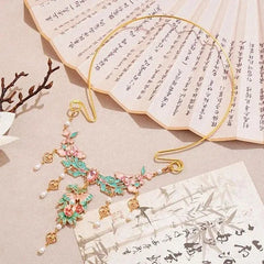 Hanfu Tassel Choker Necklace Chinese Style Yingluo Cheongsam  Year 07FC0E-D4 - KOEEK [4]