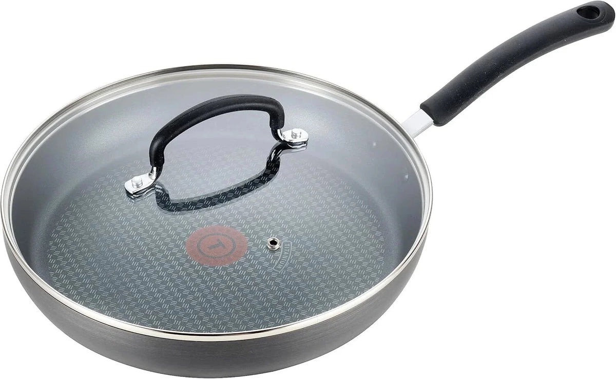 Hard Anodized Non-Stick Skillet with Lid, 10-Inch, Multi-Purpose Skillet 07FC0E-D4 - KOEEK [1]