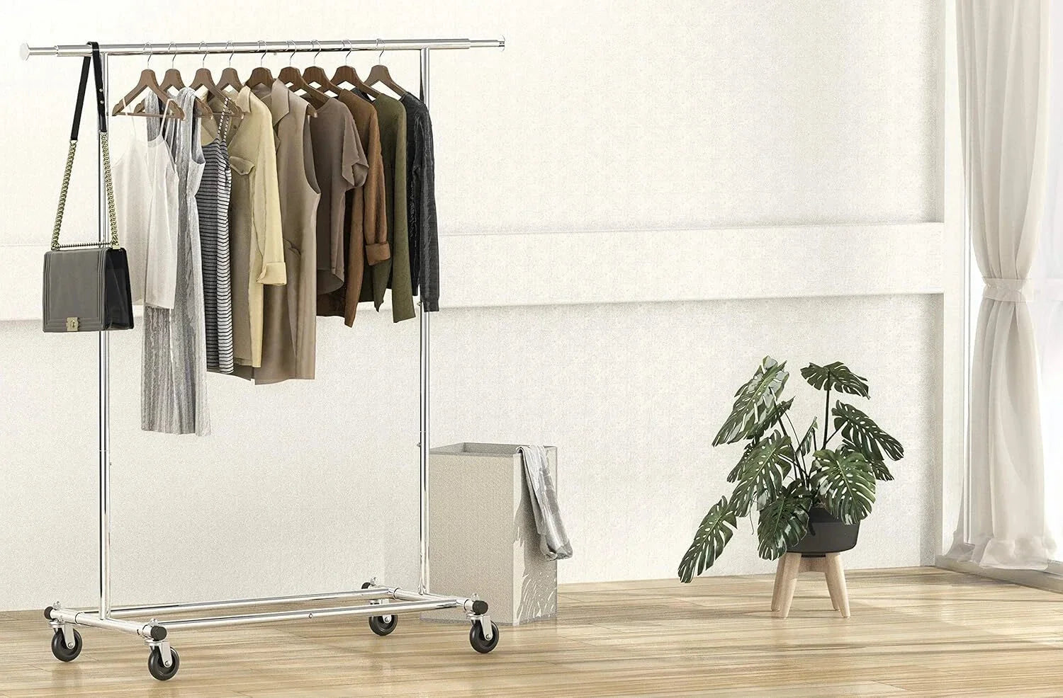 Heavy Duty Garment Rack, Chrome Plated 07FC0E-D4 - KOEEK [5]