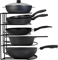 Heavy Duty Pot & Pan Organizer | 5 Tier Cookware & Lid Organizer | Black 07FC0E-D4 - KOEEK [1]