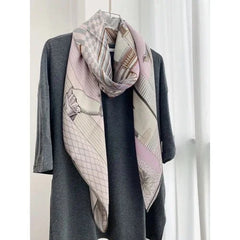 High Luxury! 30% Silk & 70% Wool Hand Rolled Edges Wrap Scarf Shawl 53" 07FC0E-D4 - KOEEK [1]