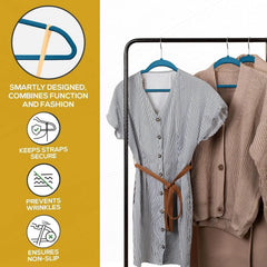 High-end velvet clothes hangers, pack of 50, ultra-thin non-slip adult felt 07FC0E-D4 - KOEEK [4]