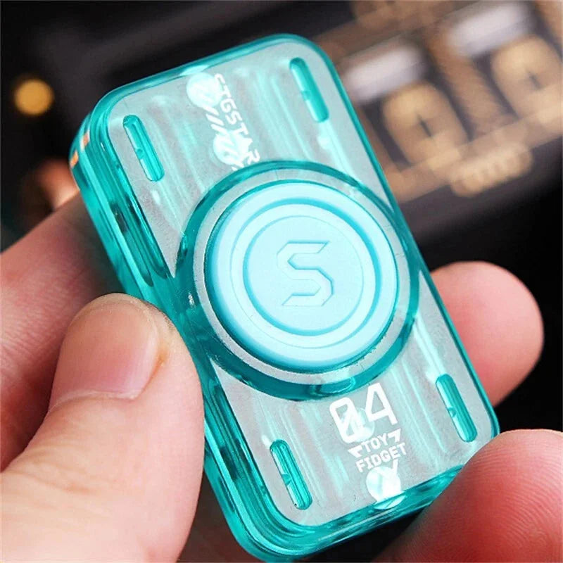 Hot 2 in 1 Multifunctional Fidget Toy Plastic Push Fidget Slider EDC Spinner 07FC0E-D4 - KOEEK [4]
