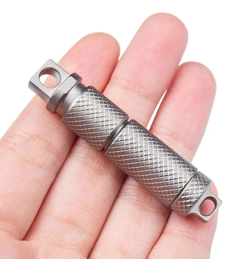 Hot Mini EDC Titanium Alloy Waterproof Case Portable Keychain Pendant Multi Tool 07FC0E-D4 - KOEEK [2]