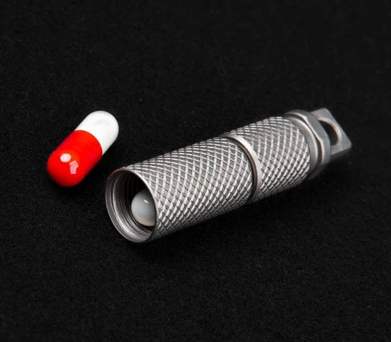 Hot Mini EDC Titanium Alloy Waterproof Case Portable Keychain Pendant Multi Tool 07FC0E-D4 - KOEEK [7]