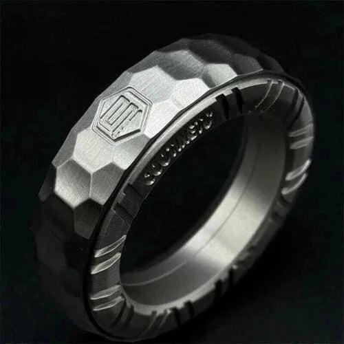 Irregular Fidget Ring EDC Stainless Steel Fidget Toy Relief Toy ADHD Toys 07FC0E-D4 - KOEEK [6]