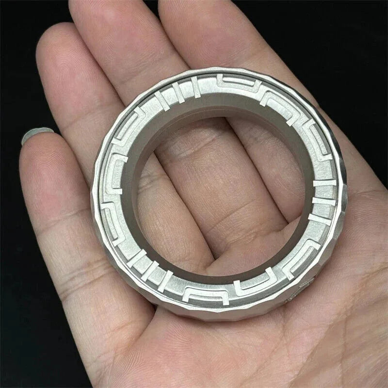 Irregular Fidget Ring EDC Stainless Steel Fidget Toy Relief Toy ADHD Toys 07FC0E-D4 - KOEEK [9]