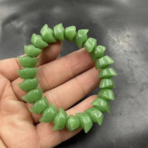 Jade Ingot Bracelet Green Ingot Luck Bead Bracelet 07FC0E-D4 - KOEEK [2]