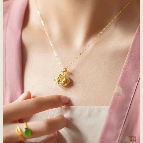 Jade Koi Pendant Necklace Womens Longevity Lock Chinese Style Gift 07FC0E-D4 - KOEEK [4]