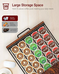 K-Cup Coffee Pod Drawer, 35 Pod Organizer with Cup Holder 07FC0E-D4 - KOEEK [4]