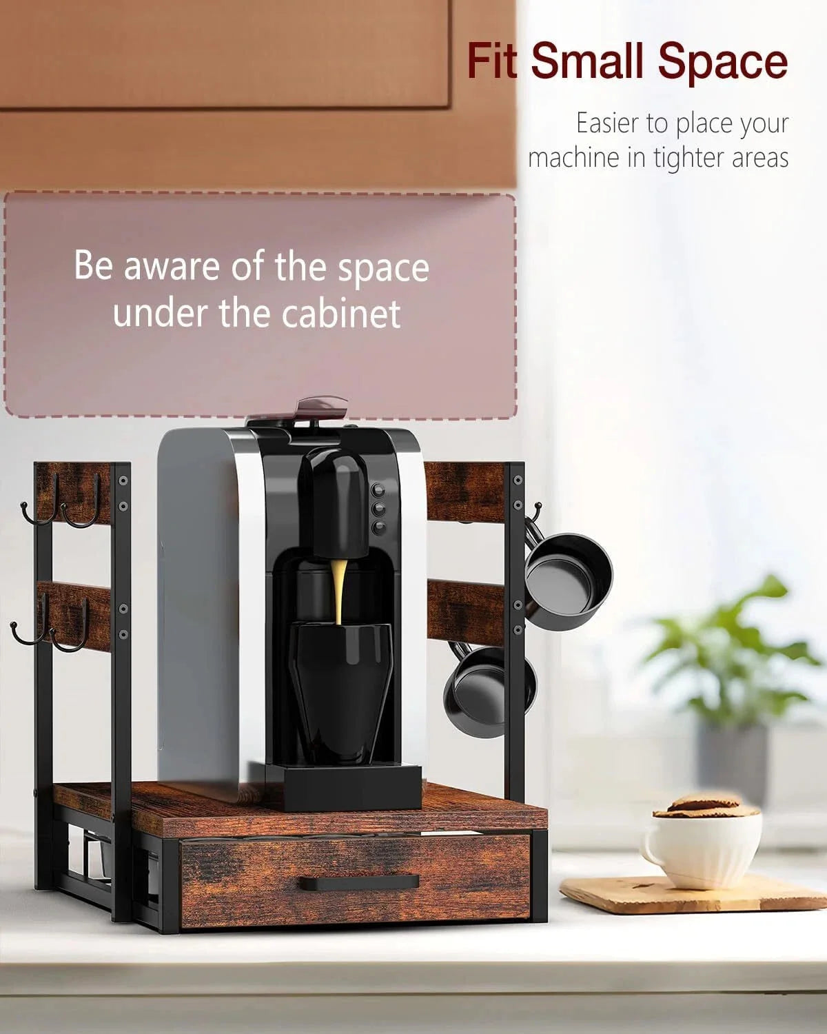 K-Cup Coffee Pod Drawer, 35 Pod Organizer with Cup Holder 07FC0E-D4 - KOEEK [7]