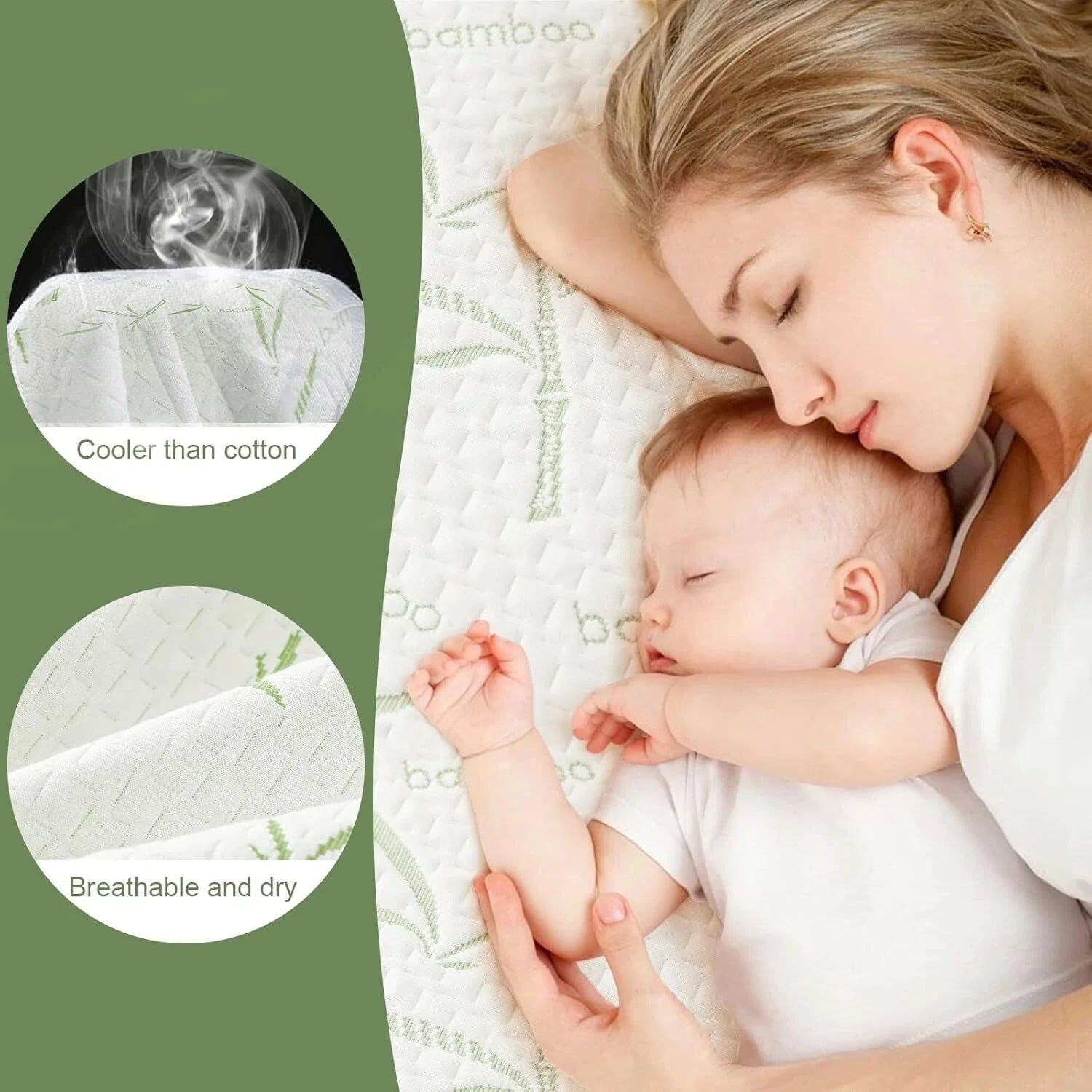 King Size Waterproof Mattress Protector, Rayon Mattress Cover 07FC0E-D4 - KOEEK [5]