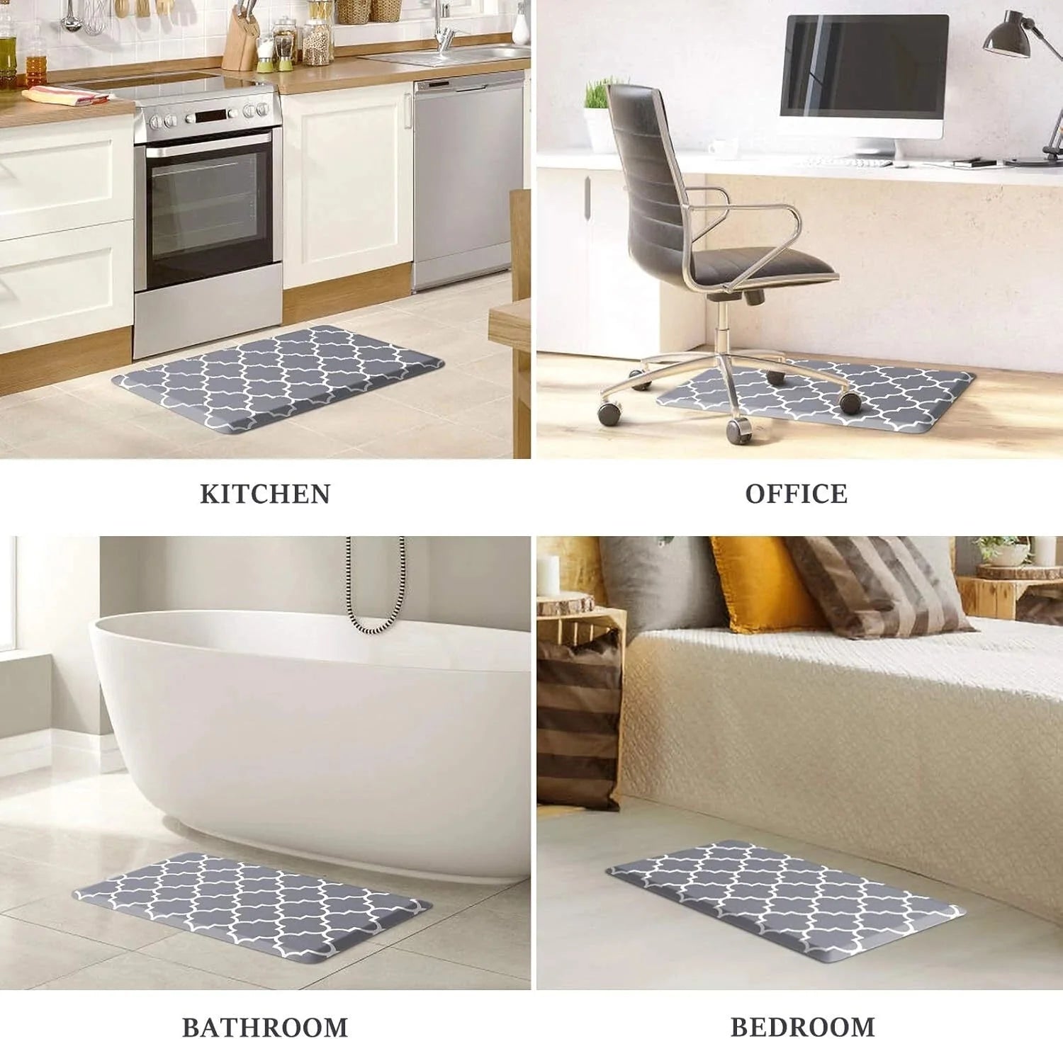 Kitchen Mat and Rugs Cushioned Anti-Fatigue,17.3"x 28",Non Slip Waterproof 07FC0E-D4 - KOEEK [7]