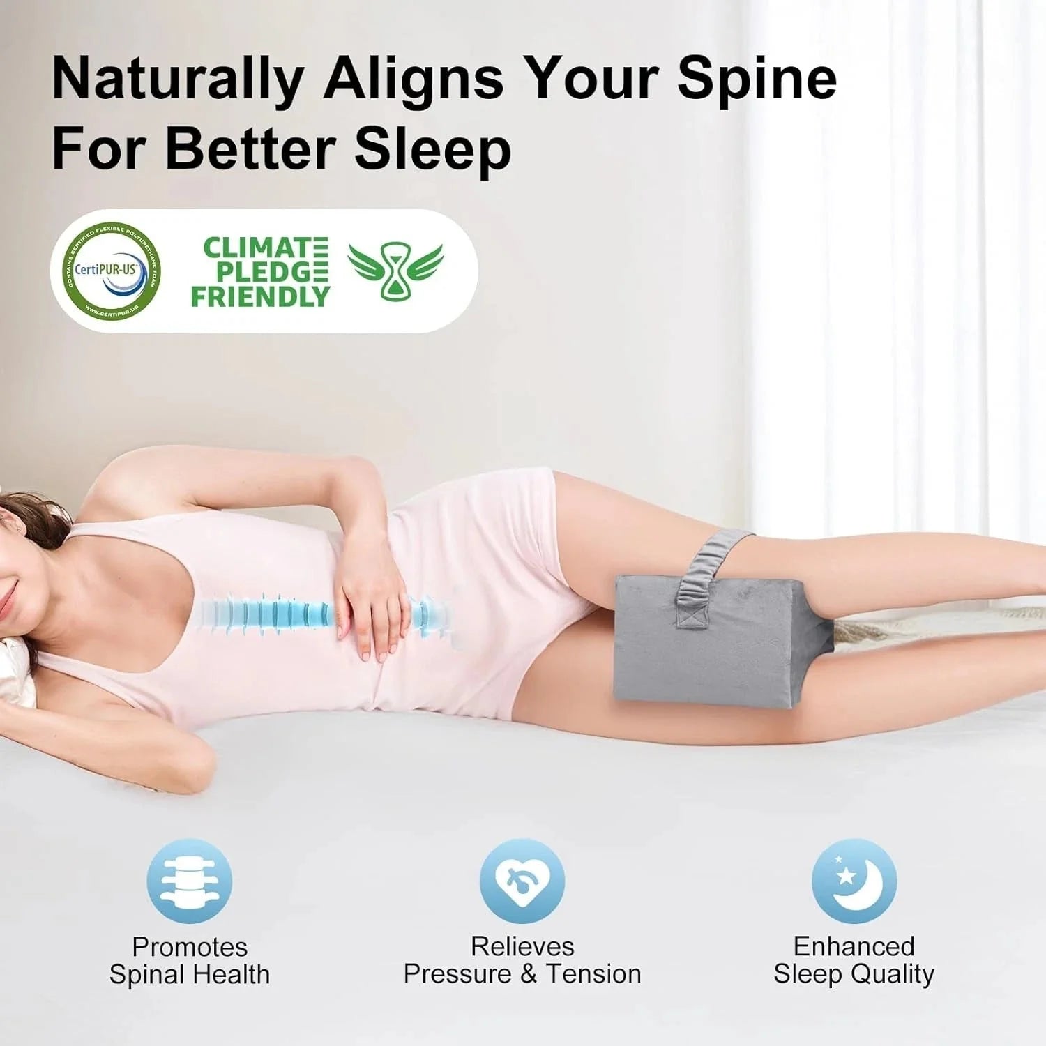 Kneepillow for side sleepers leg pillow for sciaticarelieves back and joint pain 07FC0E-D4 - KOEEK [3]